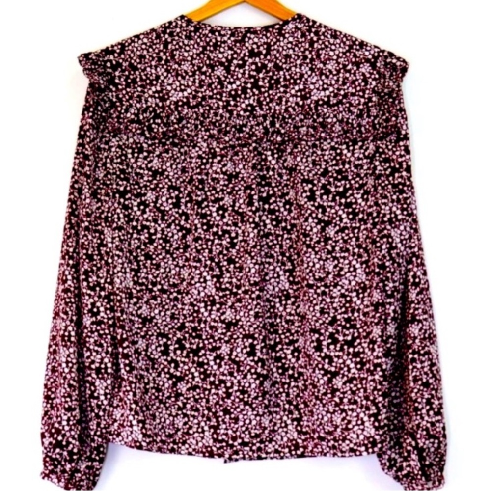 Rebecca Minkoff Selandra Floral Currant Button Blouse Large NWT - Picture 2 of 12